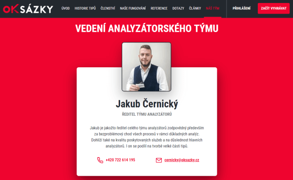 Jakub Cernicky jako dyrektor OKzaklady i OKsazky