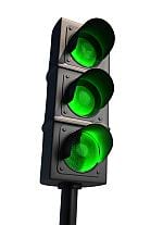 Sygnalizacja samochodów z trzema zielonymi światłami