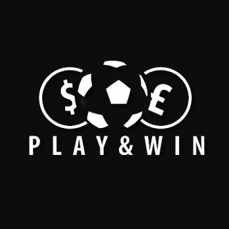 play and win białe logo na czarnym tle