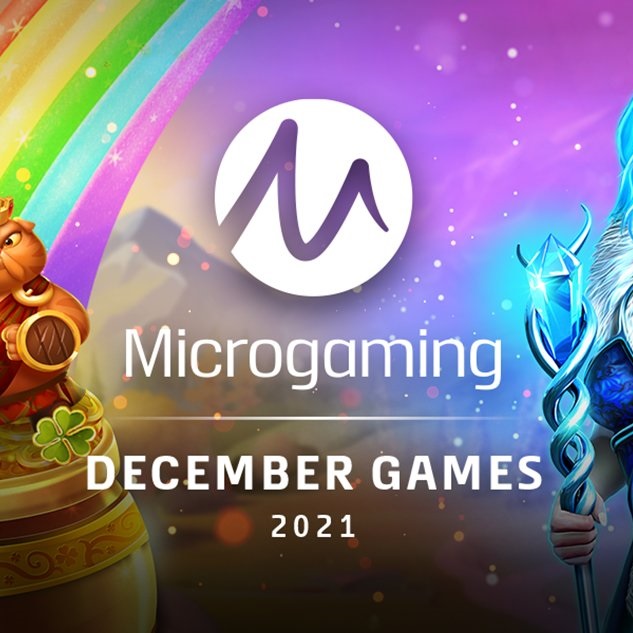 Napis Microgaming December Games 2021 - kwadratowy kadr szerszego ujęcia