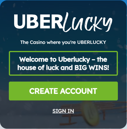 Uber Lucky z propozycją otwarcia konta by otrzymać bonus powitalny